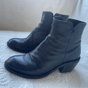 Fiorentini + Baker Dark Leather Ankle Booties